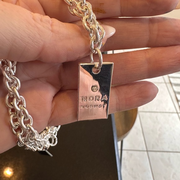 STUNNING Scandinavia necklace new w tags pendant long 90 nwt silver - Picture 3 of 8